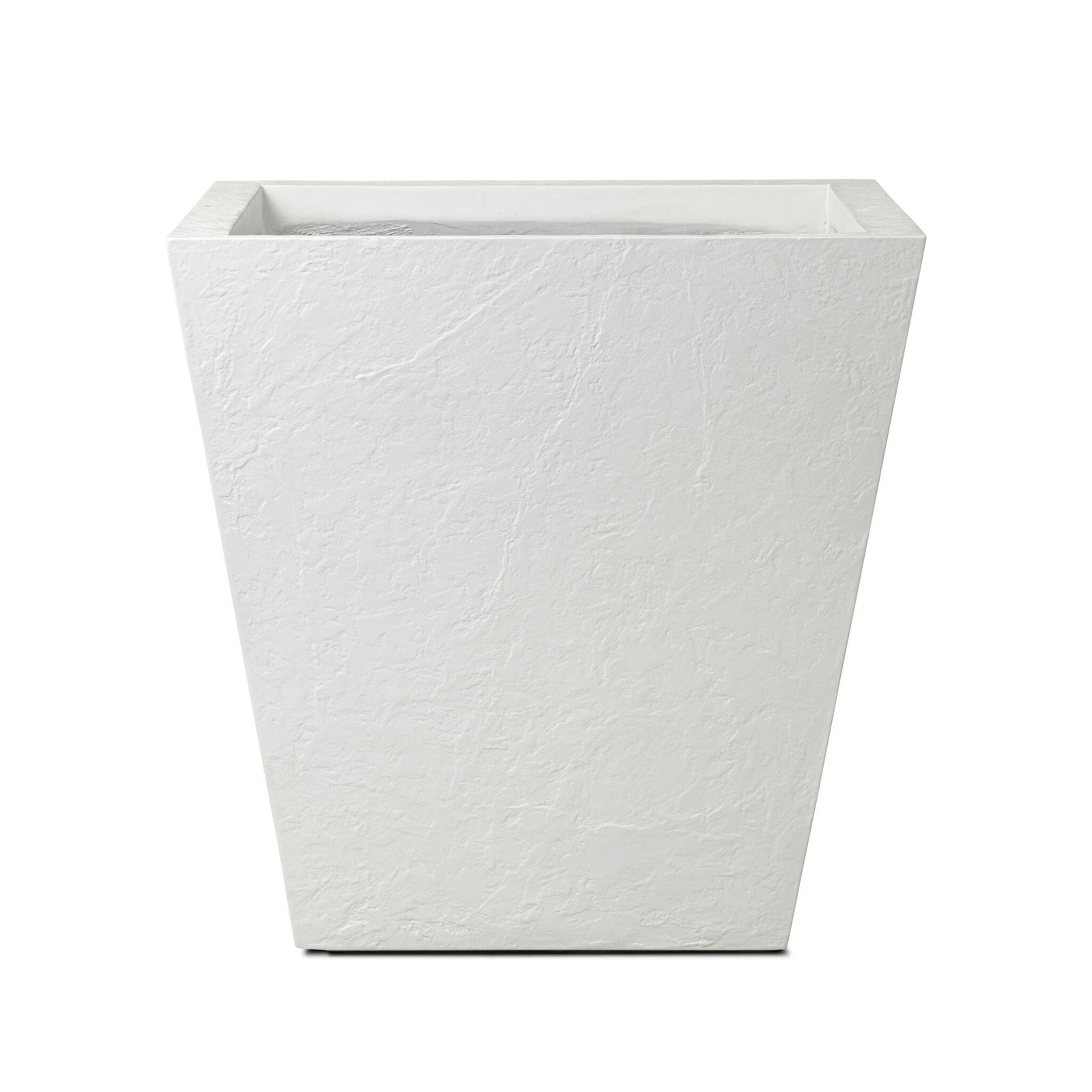 Nael Planter Box, 28" H x 28" W x 28" D, Textured White Concrete