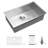 32 Inch Undermount Sink - 32"X19"X9" Undermount Stainless Steel Kitchen Sink 18 Gauge 9 Inch Deep Single Bowl Kitchen Sink Basin