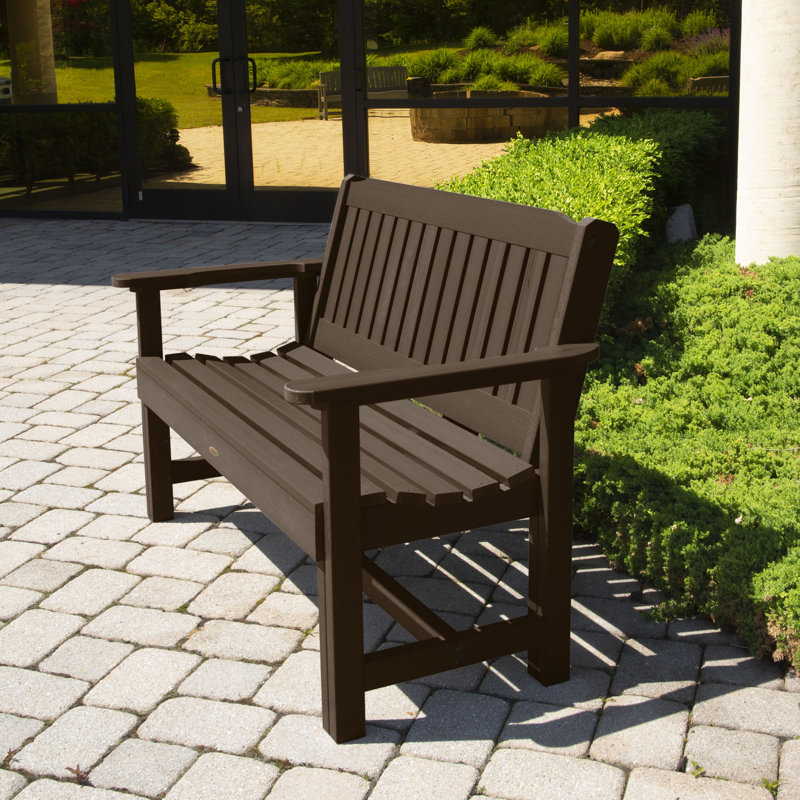 Banc de jardin en plastique Lunz, Gland de chêne vieilli