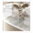 Faux Marble Oval Desk-109870373