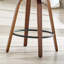 Tabourets de bar pivotants modernes avec dossier floral et pieds en bois pour un usage domestique