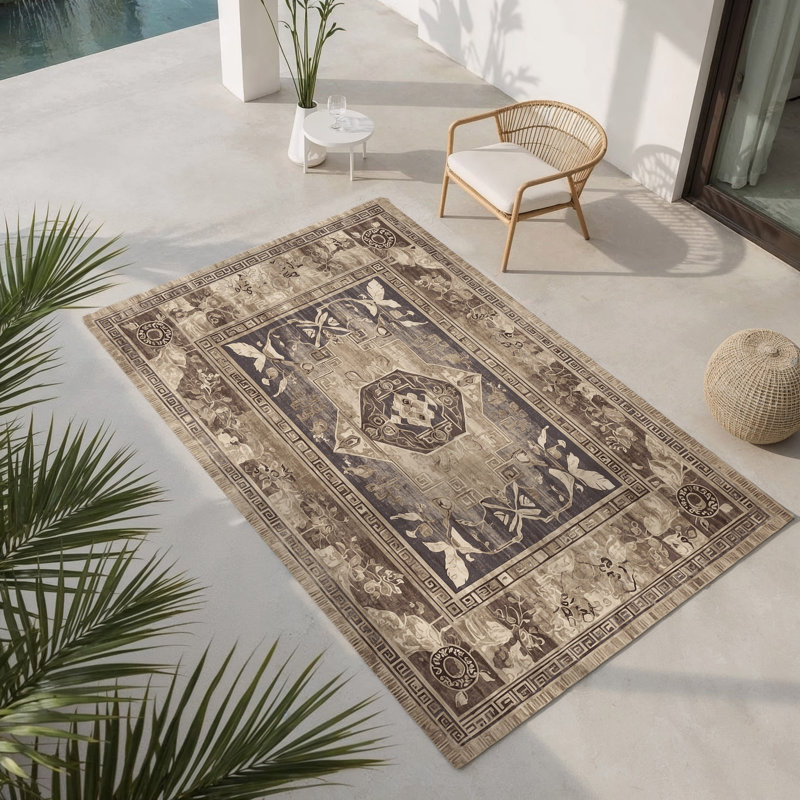 Tapis intérieur et extérieur Hellenic Euphoria, Rectangle 1 pi 6 po x 2 pi 6 po
