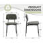 Mid-Century Modern PU Leather Dining Chairs, Upholstered Side Chairs with Sturdy Metal Legs, Button Tufted Accent Chairs for Dining Room Kitchen Living Room-730297393-730297399