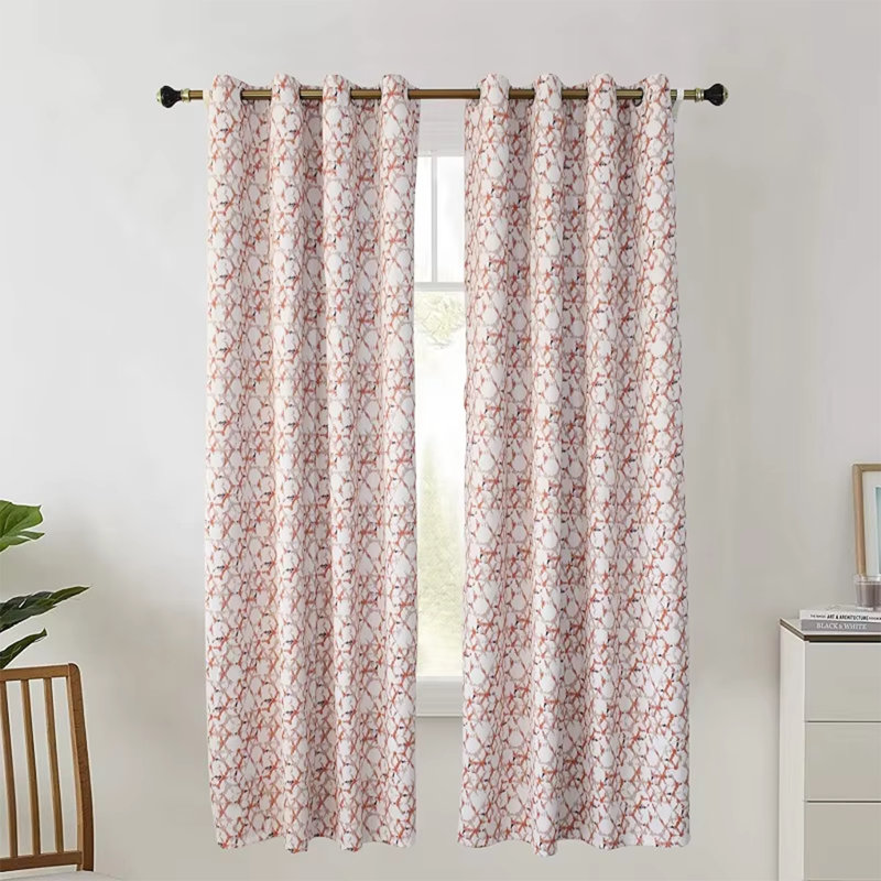 Geometric Pattern Blackout Window Curtain