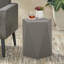 Table d'appoint en béton léger avec attrait moderne, de forme pentagonale, 15,68 po x 15,68 po x 17,7 po, sans assemblage, style basalte gris, l 15,68 po x P 17,7 po