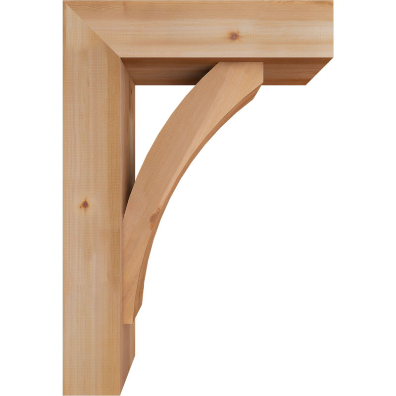 Support de bloc Thorton avec entretoise décalée, 38 x 26, Cèdre rouge occidental de l 7 1/2 po (lisse)