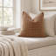 Housse de coussin décorative en coton brun, 45 x 45 cm, style bohème