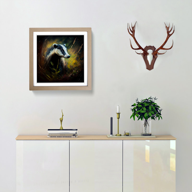 Single Picture Frame Print on Wood, Oak