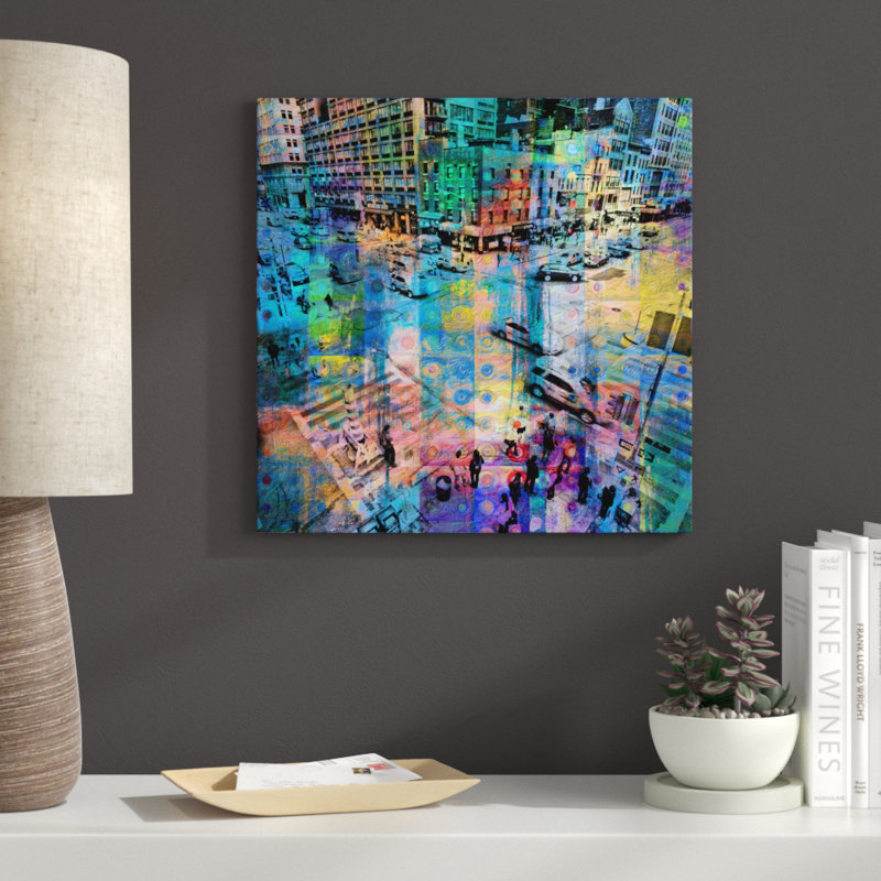 «New York», reproduction d'impression sur toile tendue, H 18 po x l 18 po