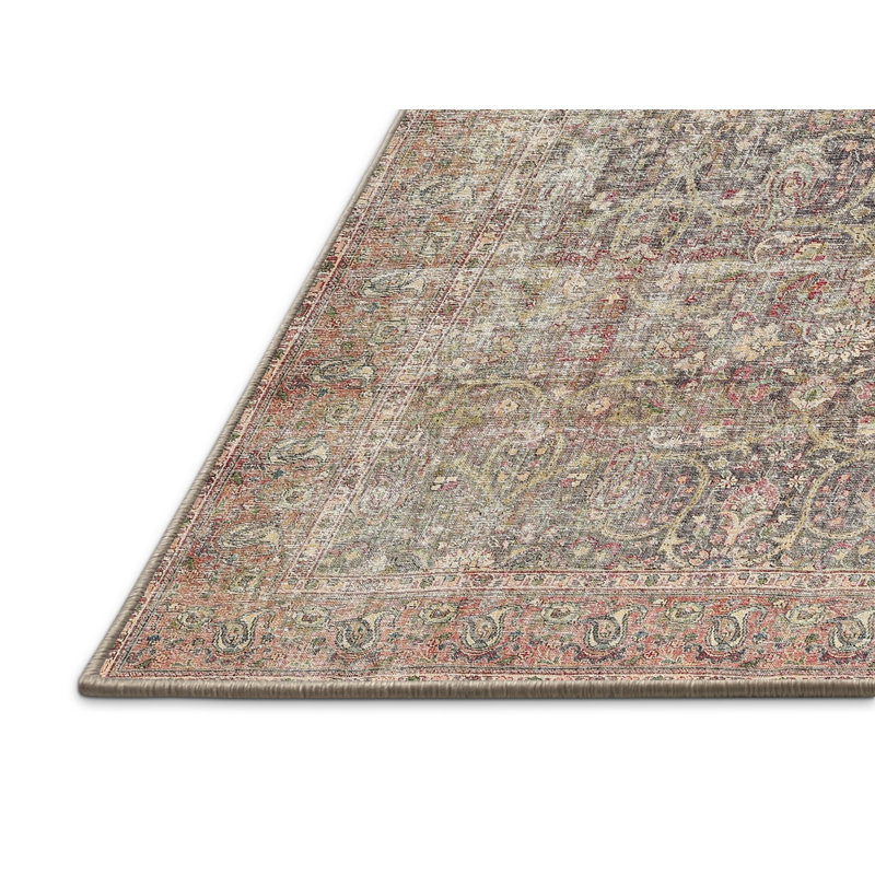 Tapis beige/gris traditionnel Depelteau, Rectangle 5 pi x 7 pi