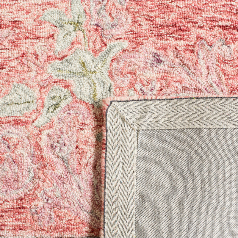 Tapis oriental en laine touffeté à la main Miyuki, Carré 6 pi