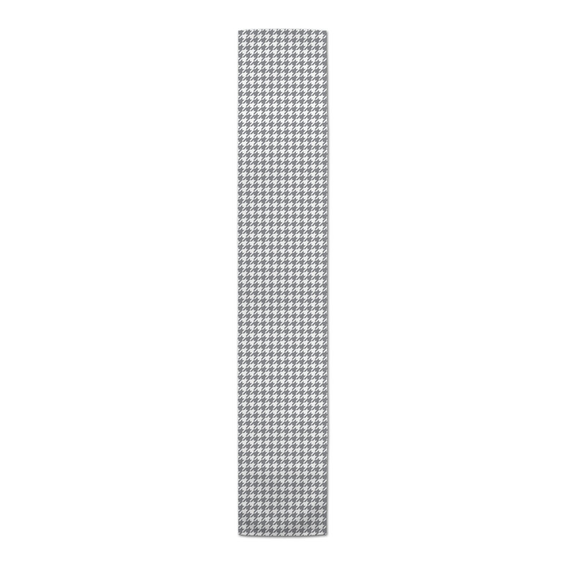 Costantina Rectangle Polyester Table Runner, 72" x 16", Red Houndstooth