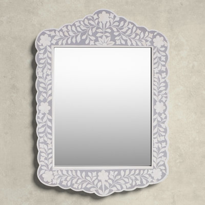 Ren Botanic Bone Inlay Traditional Distressed Accent Mirror -  Birch Lane™, 08840A28F2024CC69B3DF38F2315EA1F