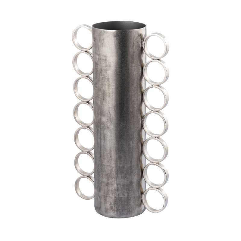 Vase Cirq - Grand nickel antique