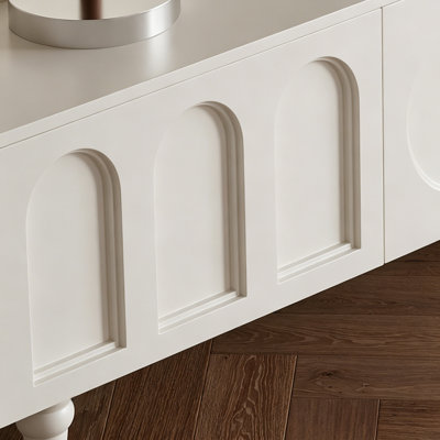 Meuble télé et armoire de rangement de style français crème