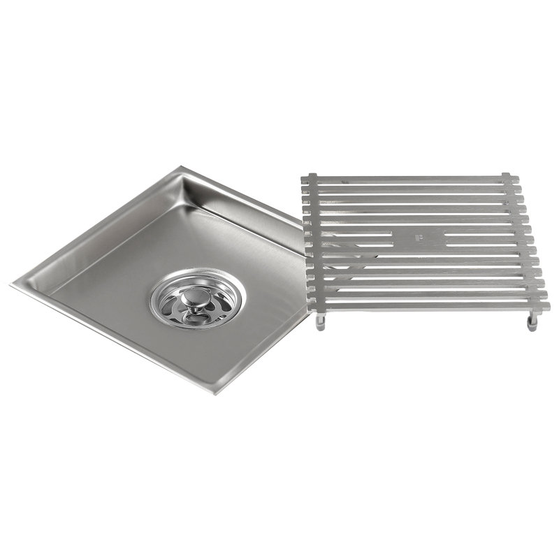Drain de plancher de douche FINE FIXTURES, Nickel satiné