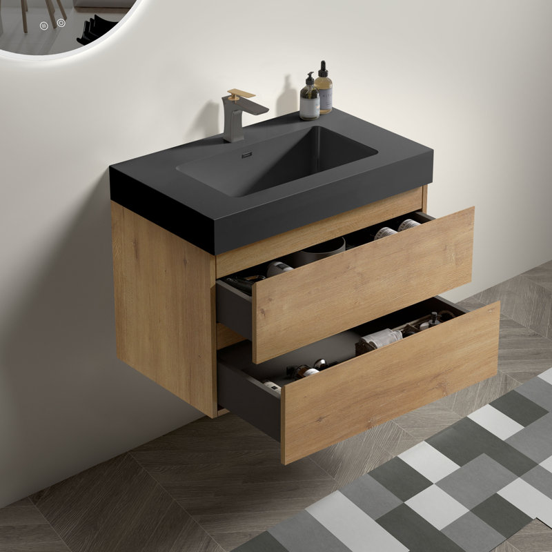 Wall Mounted With Solid Surface Top, 30 Inch