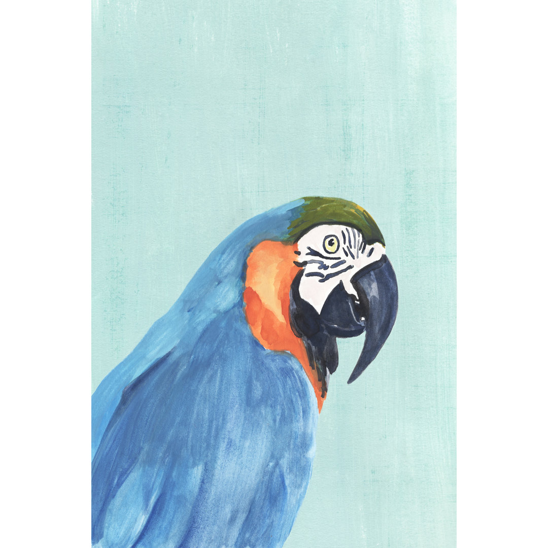 Leinwandbild Exotic Bird On Blue I