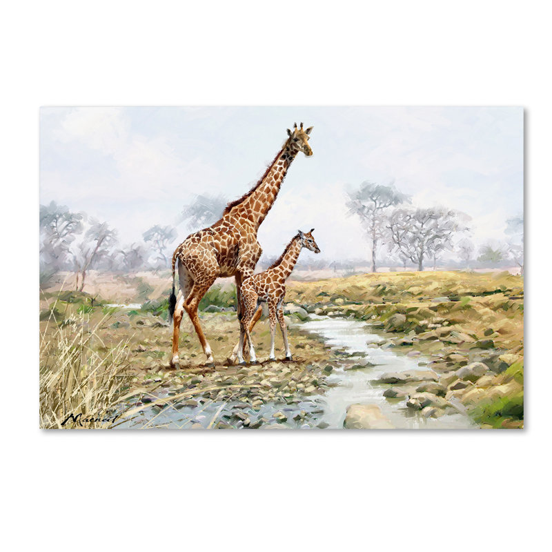 Armand «Giraffe», reproduction sur toile, H 12 po x l 19 po x P 2 po