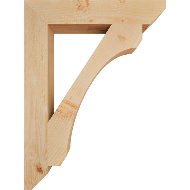 Support en bois / corbeau, Douglas (lisse), H 32 po x l 3,5 po x P 24 po