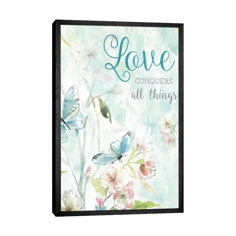Love Conquers by Carol Robinson - Print on Canvas, 66.04 cm H x 45.72 cm W, Black Framed