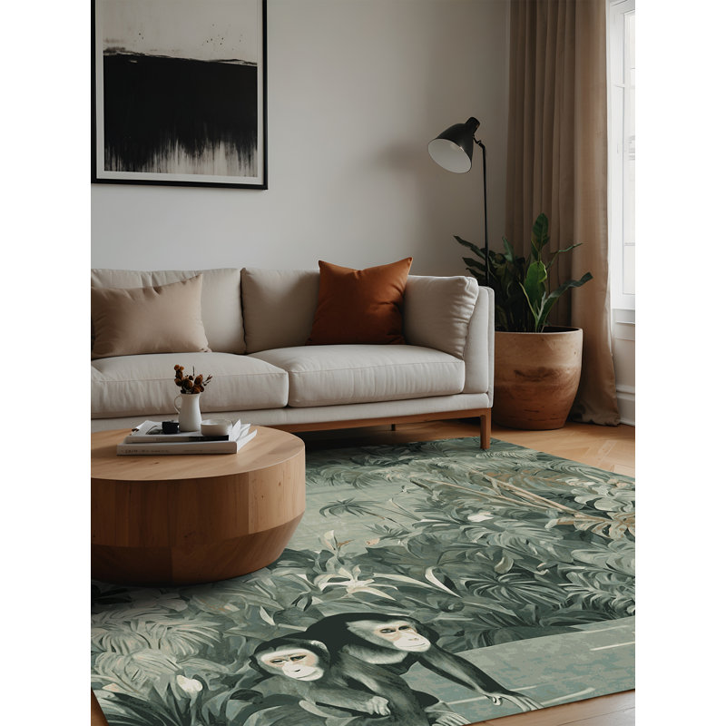 Tapis vert lavable à la machine, Carré 4 pi