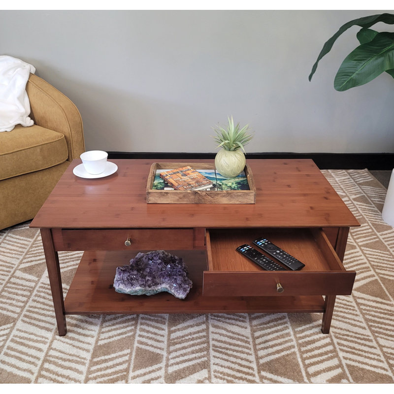 Amreece Solid Wood Coffee Table, Mahogany