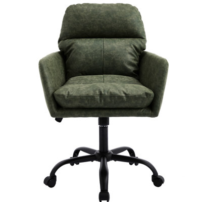 Office Chair With Adjustable Height, Pu Leather, High - Strength Metal Framework, Filled Foam And , 28.1 In Depth, 27.72 Lb Weight Structure, Suitable For Multiple Environments,
