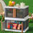 Collapsible Storage Bins With Lids, Stackable Storage Bins With Doors And Wheels