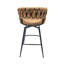 28 po. Tabouret de bar 2 places. Fauteuil pivotant à 360 ° en cuir technique avec dossier. Structure en métal pour îlot de cuisine, café, chaise de restaurant.