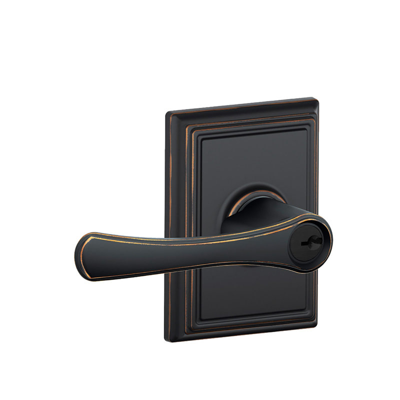 Avila Lever with Addison Trim Keyed Entry Lock, Bright Chrome, Yes, Keyed Alike