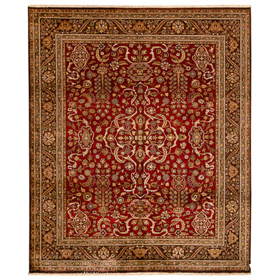 Tapis vin et prune noué à la main de haute qualité