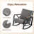 3-Piece Patio Conversation Set with 4.72 inch Thickened Cushion for Backyard Poolside Balcony