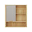 Armoire de rangement murale en bois naturel avec rangement en bois aggloméré