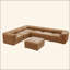 Canapé modulaire moderne 6 pièces avec rangement en chenille de chameau doux de style contemporain Cylindrica pour le salon