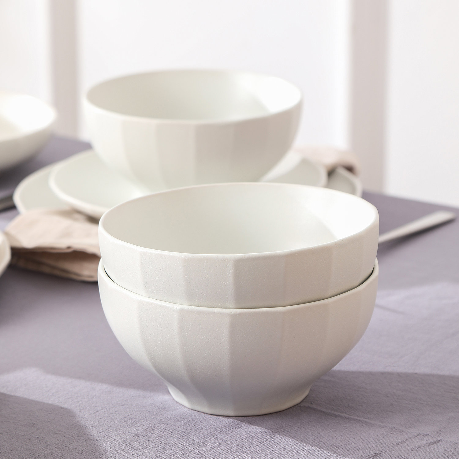 Rio Stoneware Dinnerware Set, Beige