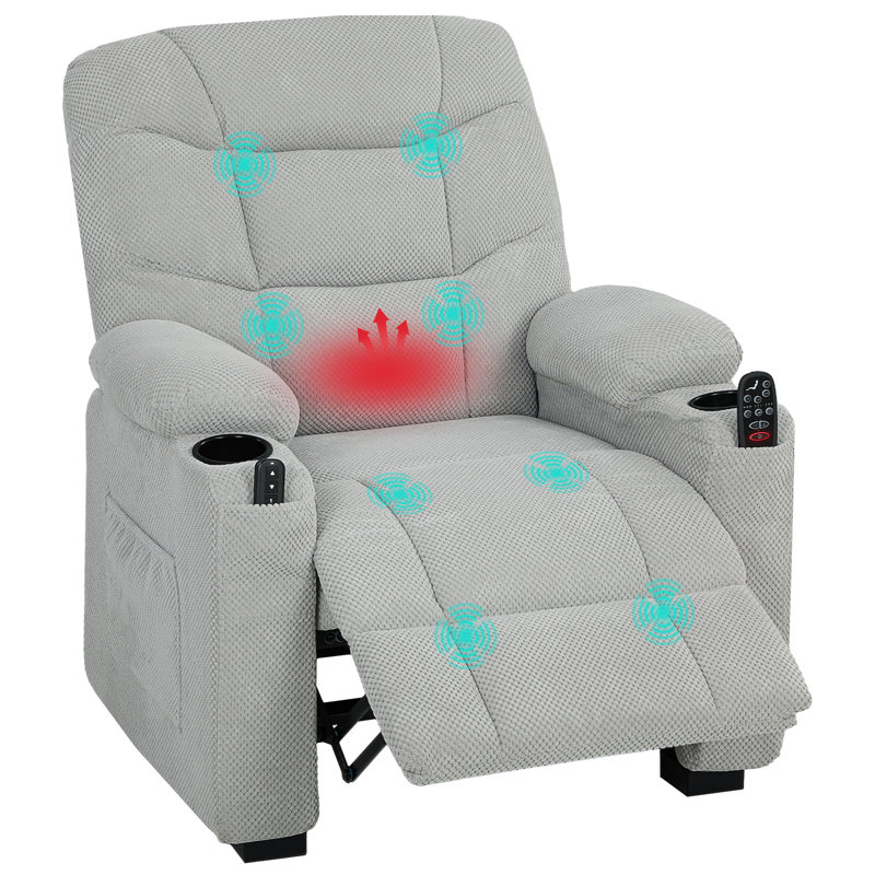 96cm Wide Standard Recliner, Grey
