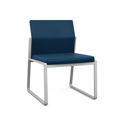 Gansett Waiting Reception Armless Guest Chair Metal Frame