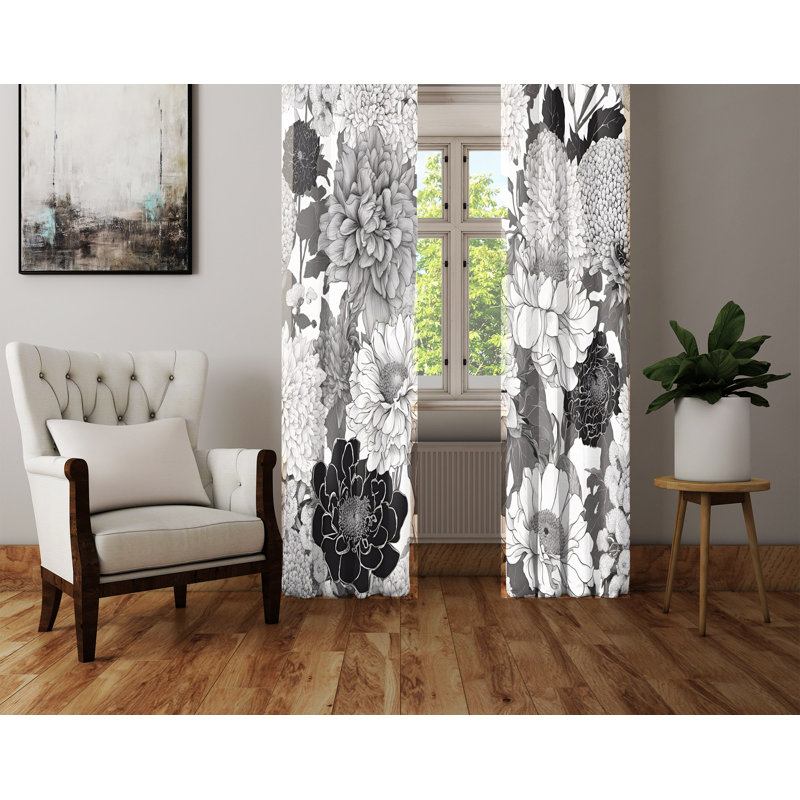 Semi Sheer Curtain Pair, 20" W x 82" L