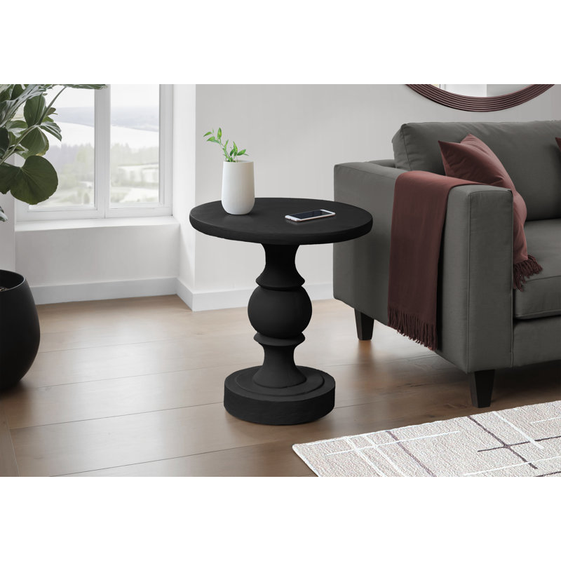 Table d'appoint d'extérieur moderne 25 "h, Noir