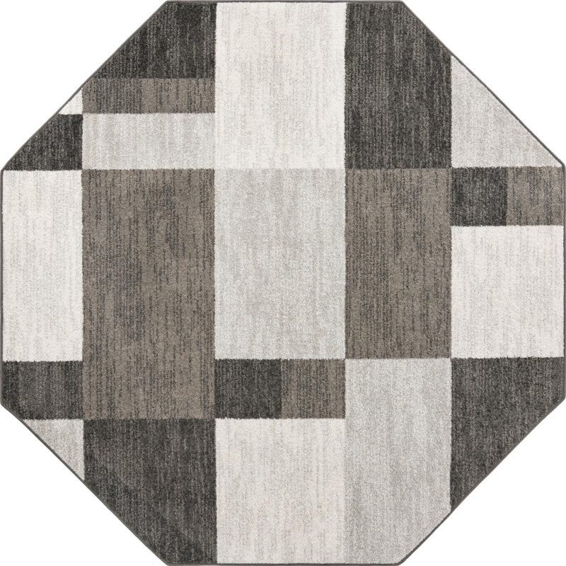 Tapis beige Contemporary Harvest, Octogone 7 pi 10 po