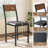 5-Piece Round Dining Table Set for 4 People Vintage Oak-296531402-296531405