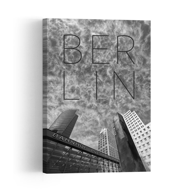 «Berlin Potsdamer Platz», impression d'art mural de ville abstraite, 18" H x 12" W