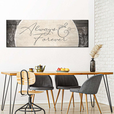 «Always And Forever Typographie», reproduction sur toile