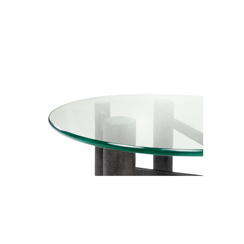 Glass Coffee Table, 14" H x 30" L x 30" W