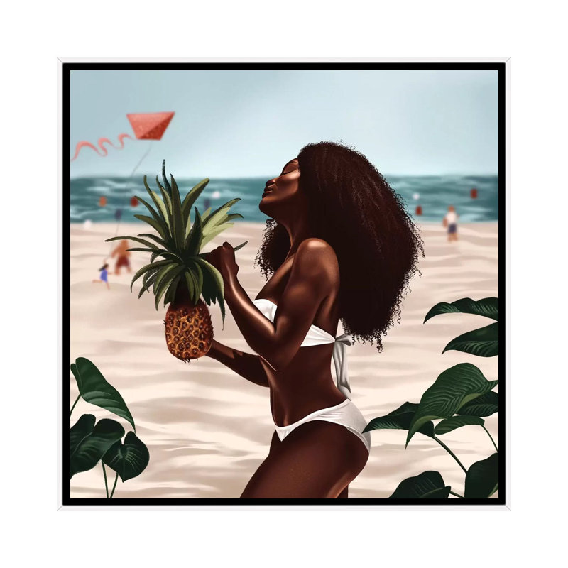 Marks In The Sand VII by Teodora Jelenic - Print on Canvas, 66.04 cm H x 66.04 cm W, White Framed