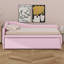 Lit de jour simple rembourré extensible avec dossier en L-207830647