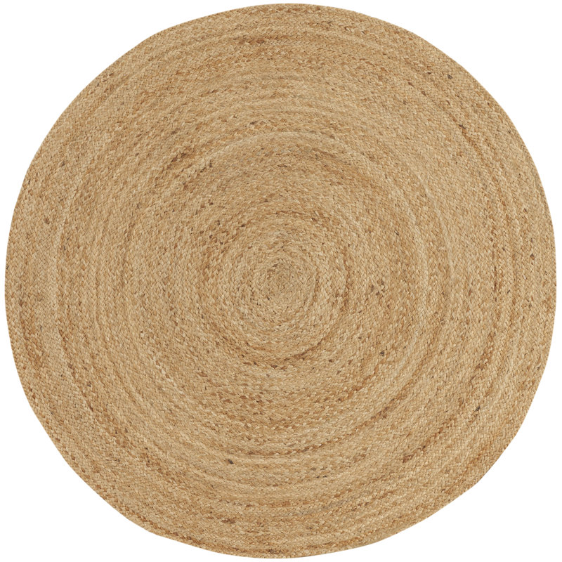 Denby Jute/Sisal Solid Area Rug, Round 4'