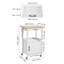 Chariot d'îlot de cuisine durable de 18 po x 23 po avec rangement à roulettes et armoire à une porte, parfait pour un espace de comptoir et une organisation supplémentaires.