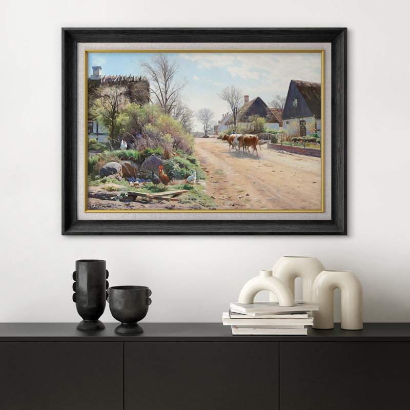 «Rustic Countryside Farm Road Landscape», photos de salon, impression sur toile encadrée sur toile., H 26 po x l 36 po